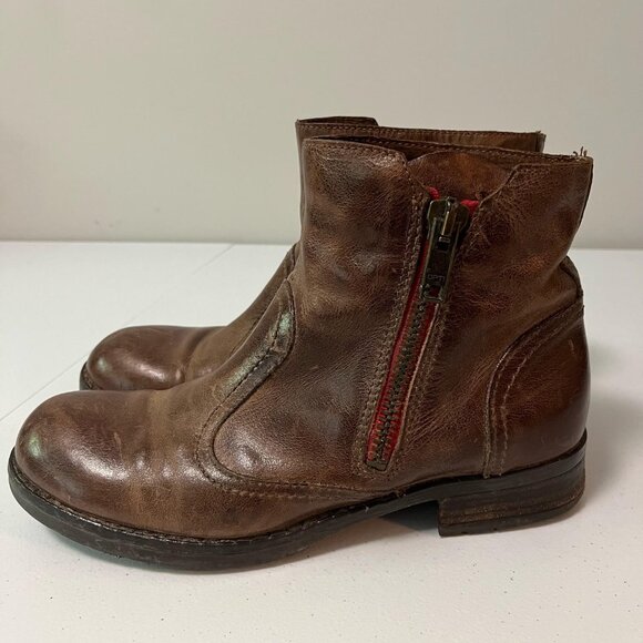 Brown Leather Ankle Boots - Picture 8 of 16